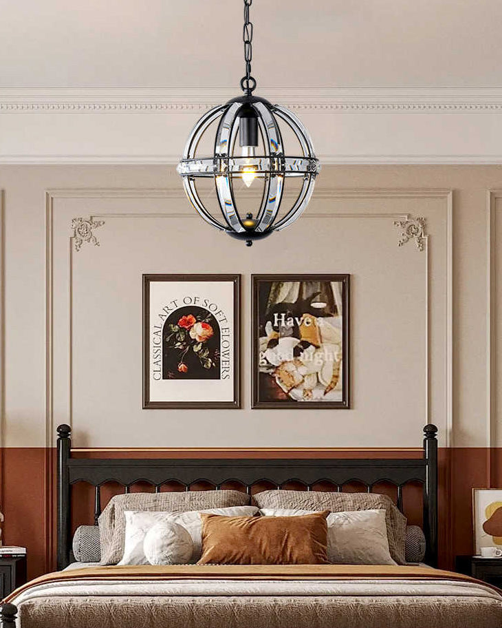 Lustre WOMO Cage Crystal Orb-WM2595