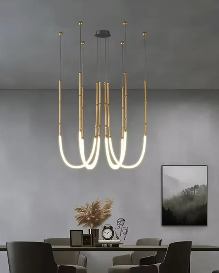Lustre LED en corde de bambou WOMO-WM2752