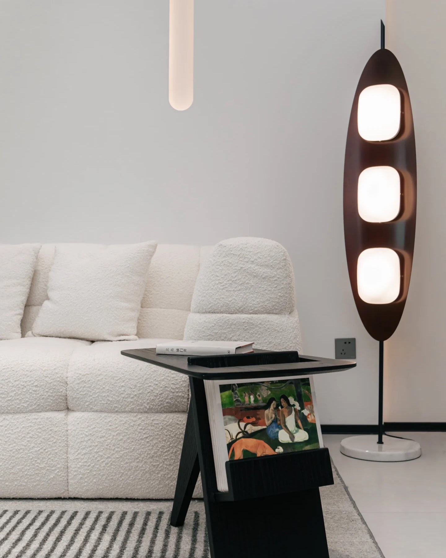 WOMO Lampe sur Pied Bois Ovale Moderne - WM7080