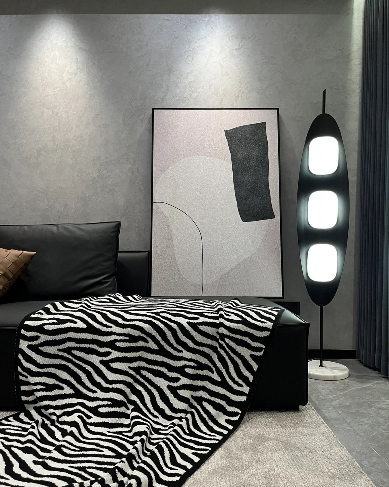 WOMO Lampe sur Pied Bois Ovale Moderne - WM7080