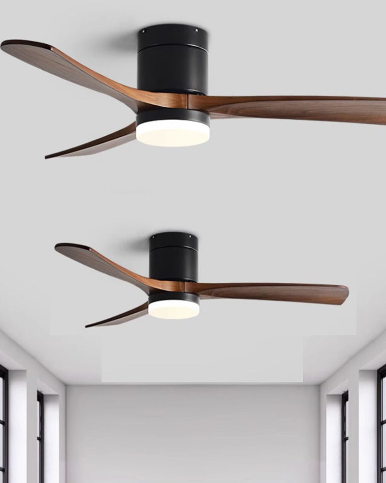 WOMO 3 Wood Blade Hugger Lampe de ventilateur de plafond-WM5116