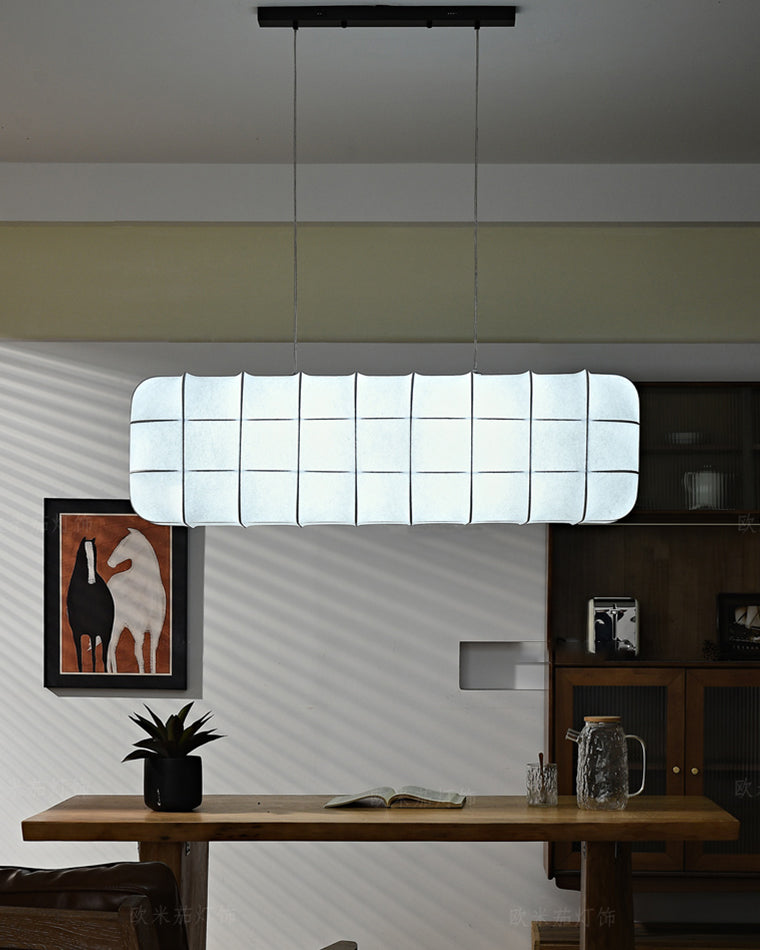 Lustre rectangulaire en tissu WOMO-WM2957