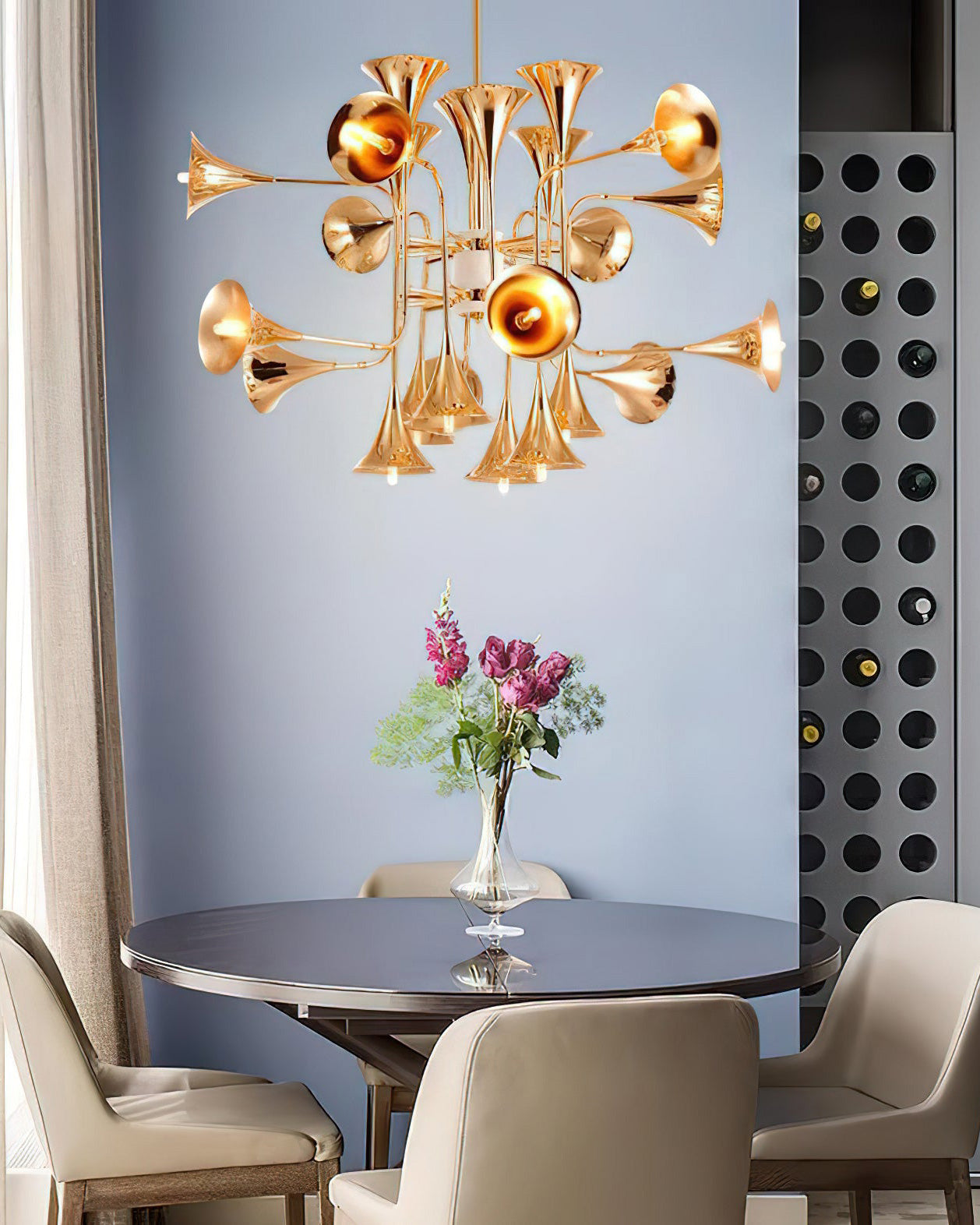 WOMO Gold Flower Chandelier Art Deco-WM2614