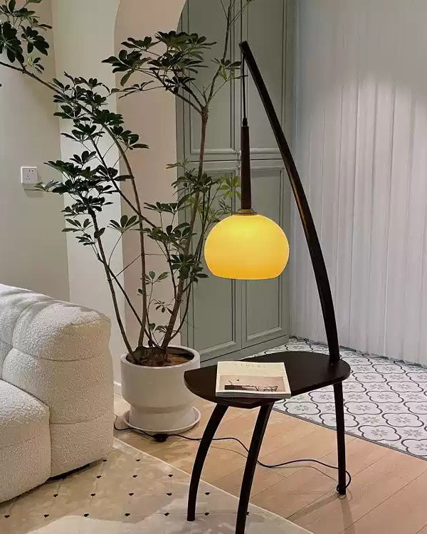 WOMO Lampe sur Pied Bois Suspendue avec Table - WM7130