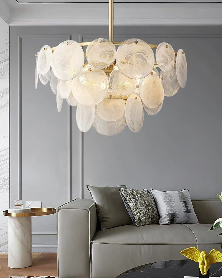 WOMO Lustre Feuille en Verre Art Deco-WM2477
