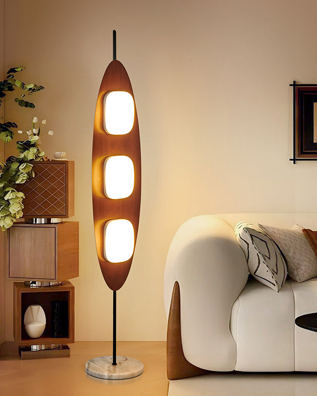 WOMO Lampe sur Pied Bois Ovale Moderne - WM7080