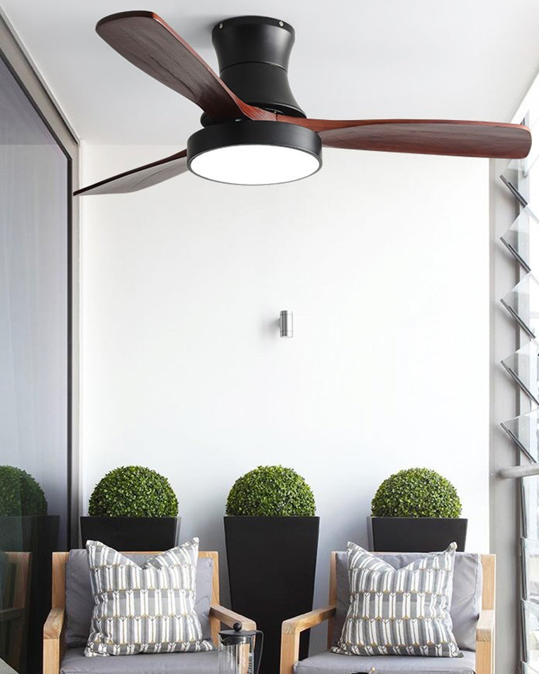 WOMO 3 Wood Blade Hugger Lampe de ventilateur de plafond-WM5120