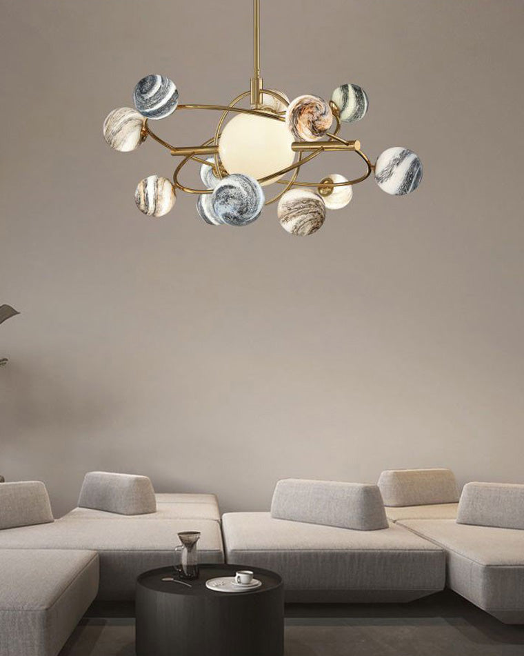 Lustre en verre WOMO Planet-WM2385