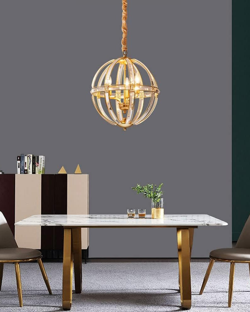 Lustre WOMO Cage Crystal Orb-WM2595