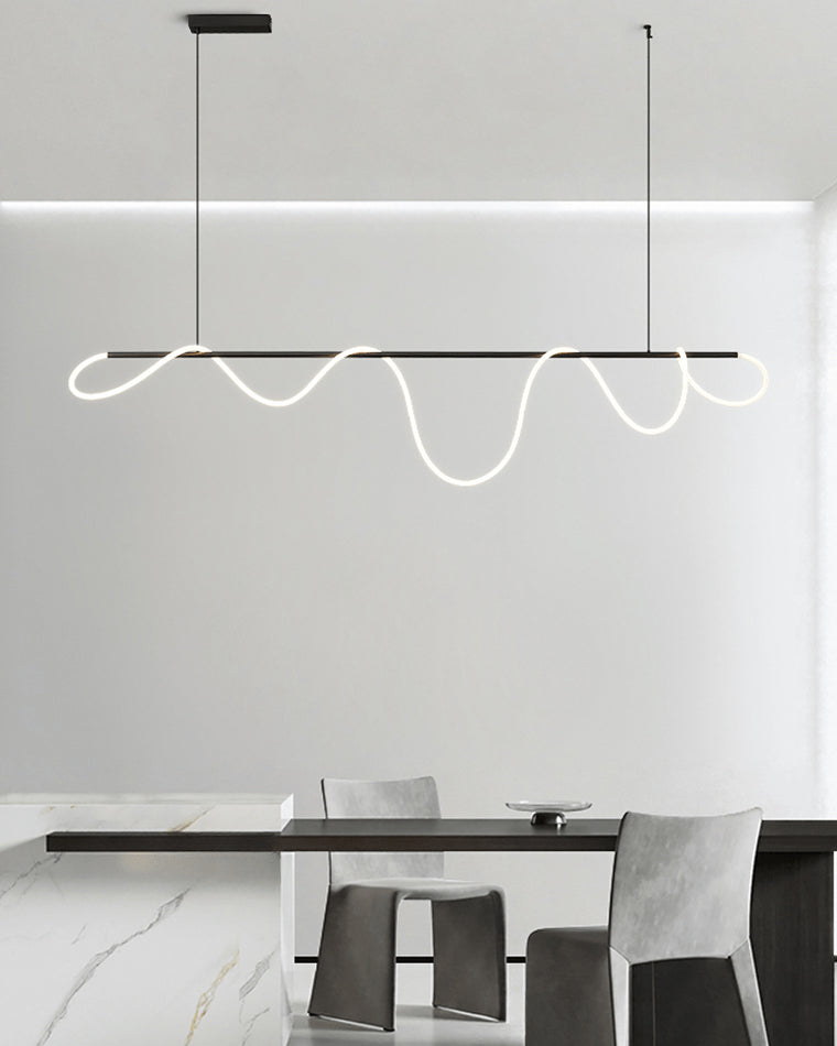 WOMO Suspension LED Filaire Blanc Lineaire Minimaliste Design-WM2059a