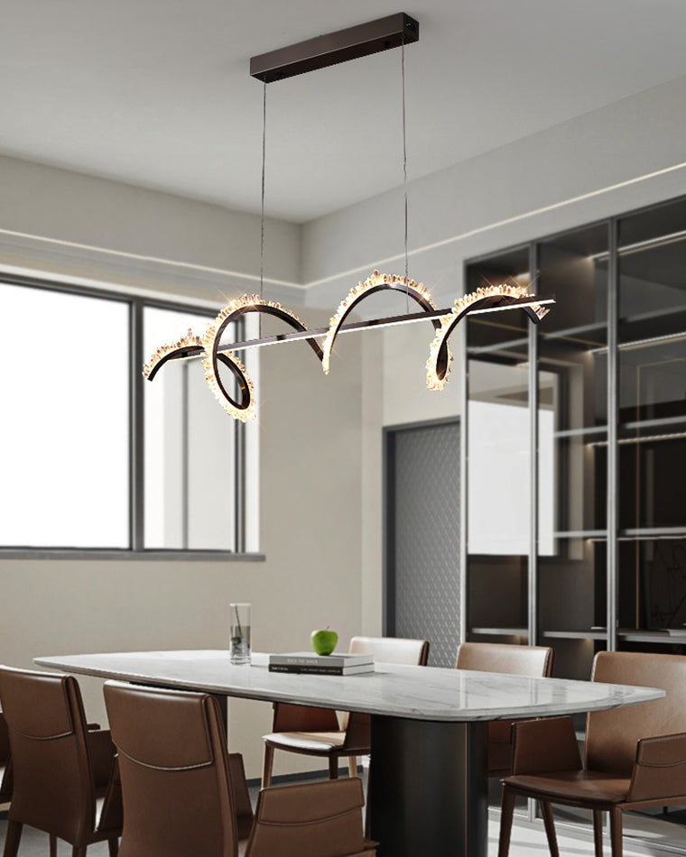Lustre linéaire en cristal WOMO Swirl-WM2713