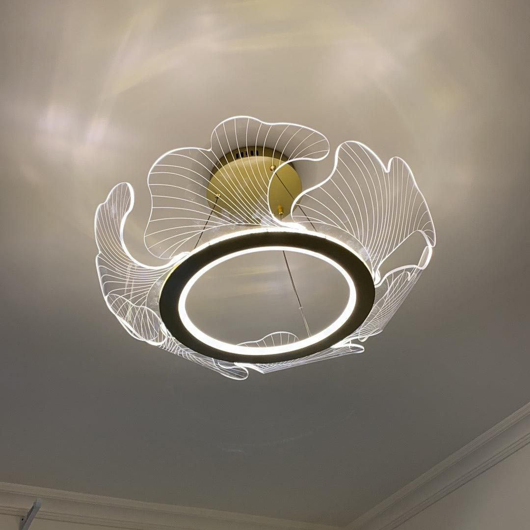 WOMO Suspension Feuille Transparent Chic Design- WM2000