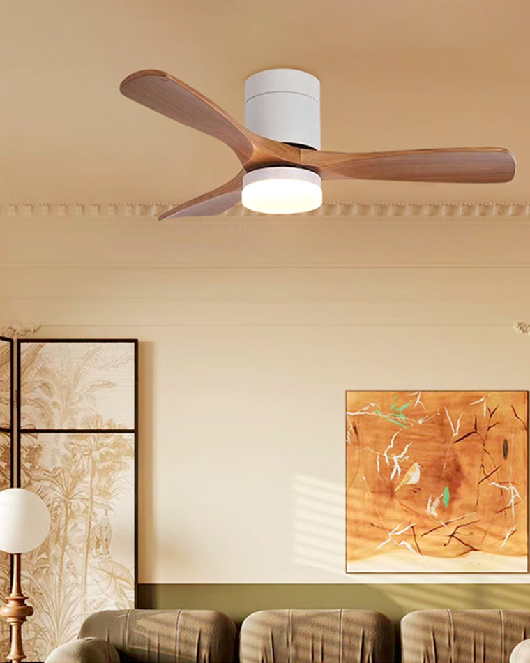 WOMO 3 Wood Blade Hugger Lampe de ventilateur de plafond-WM5116