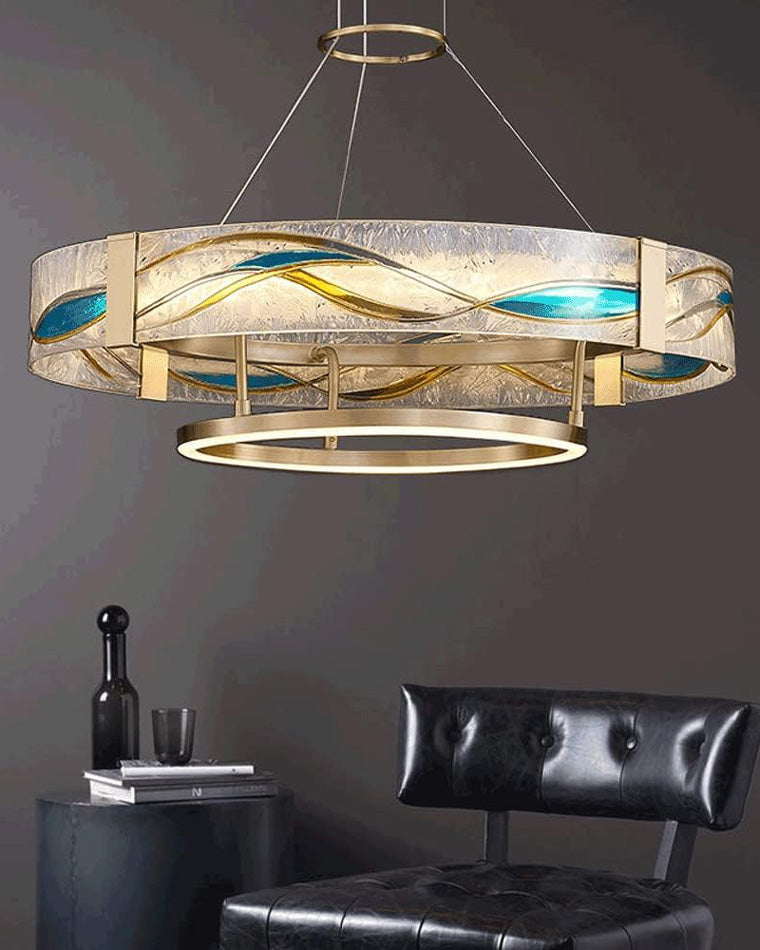 WOMO Lustre Rond Verre Chic et Moderne-WM2335