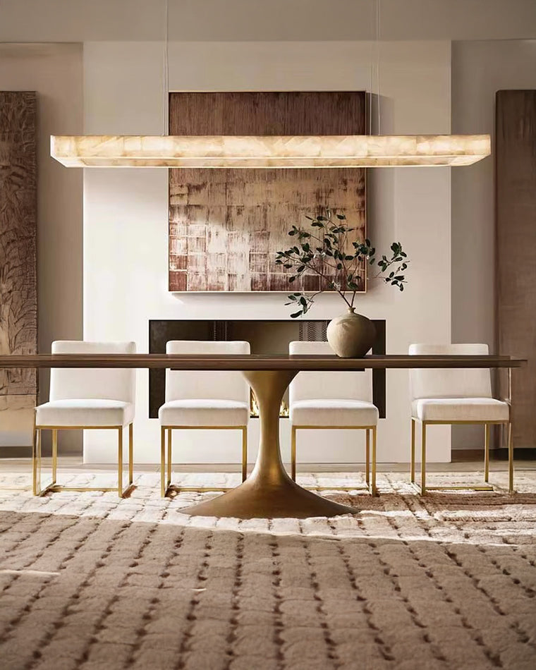 WOMO-WM2822 Rectangular Alabaster Chandelier