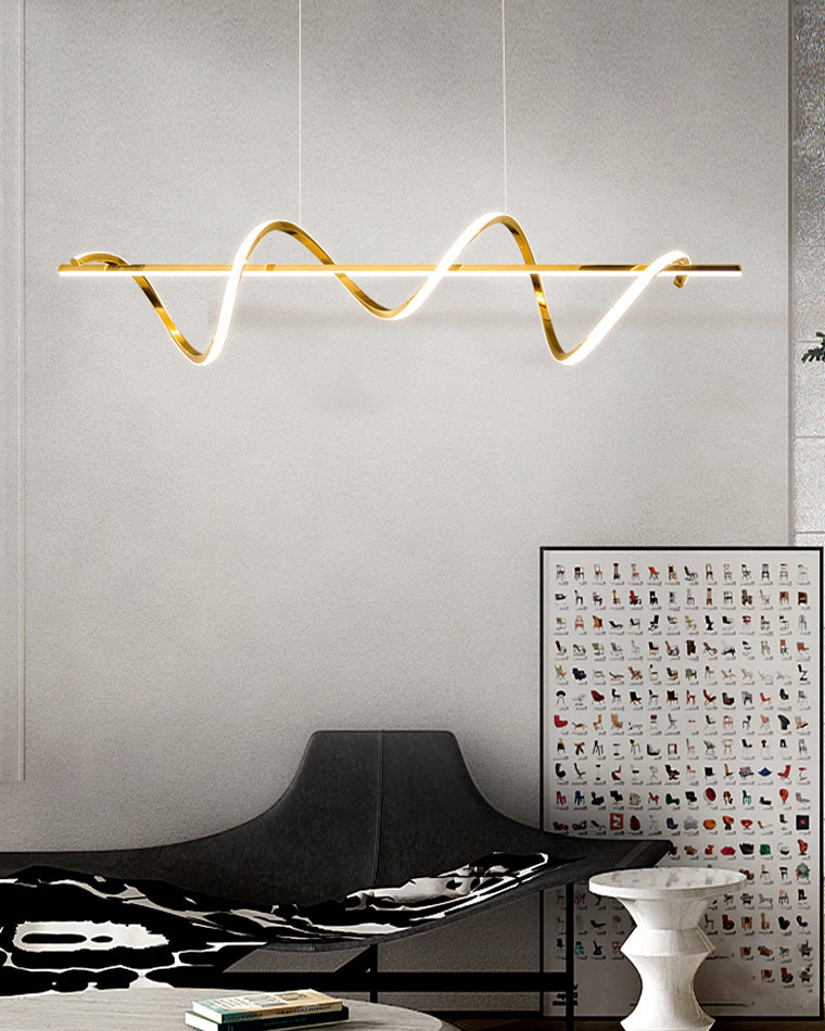 WOMO Lustre Lineaire Doré Salle à Manger-WM2723
