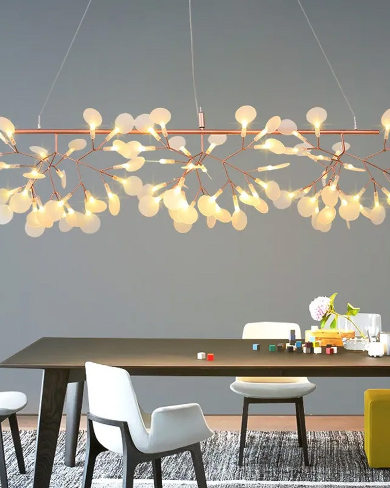 WOMO Lustre Linéaire Branche Led Rose Doré-WM2436