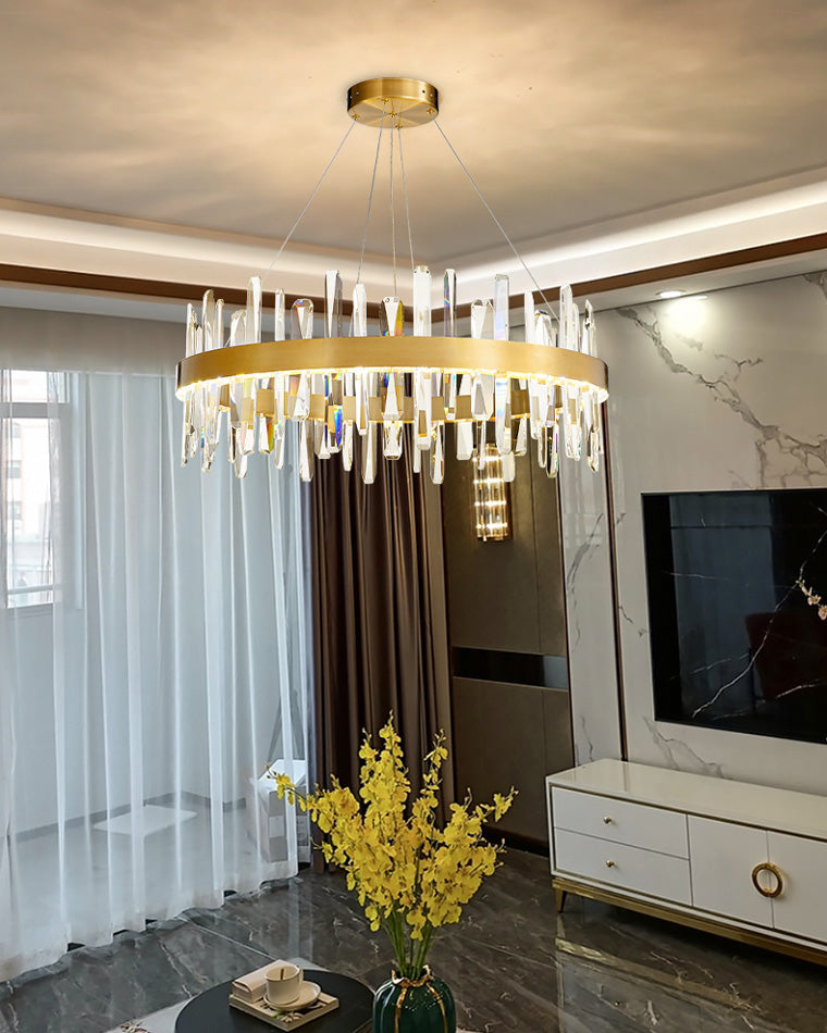 WOMO Lustre Luxe Rond Cristal-WM2485a