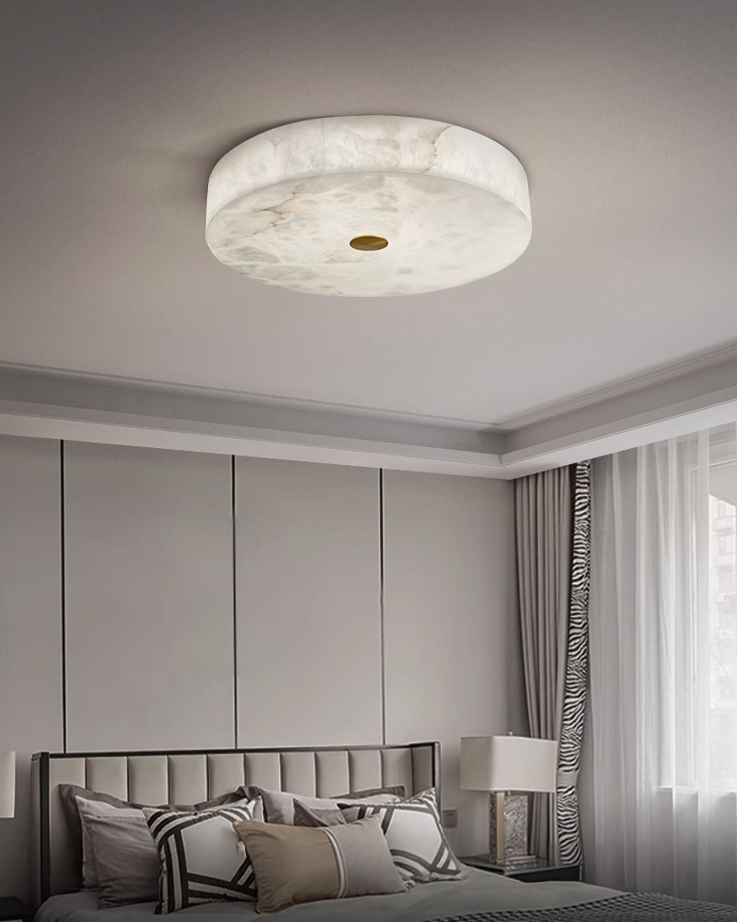 Plafonnier rond moderne en albâtre WOMO-WM1118