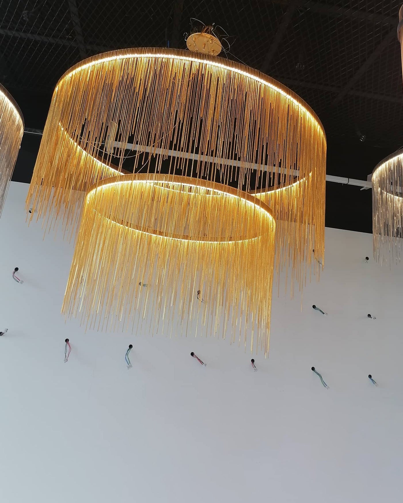 WOMO Lustre Luxe Macramé Anneaux Led-WM2062c