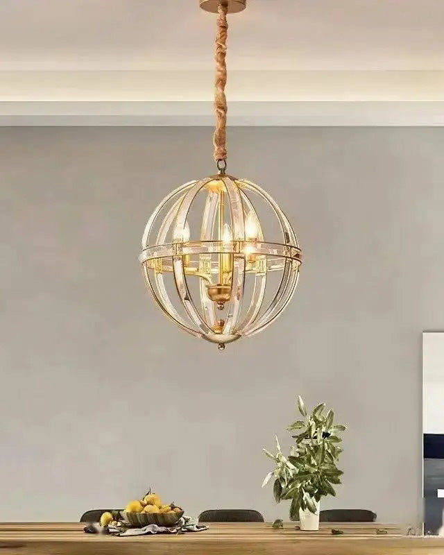 Lustre WOMO Cage Crystal Orb-WM2595