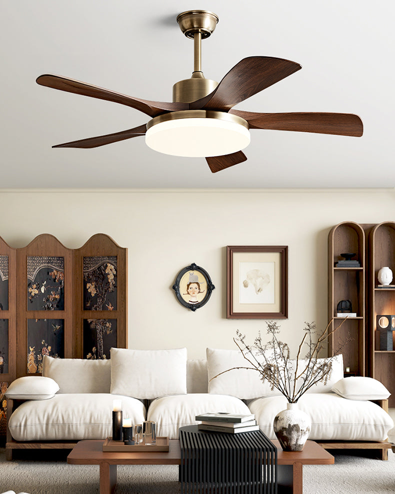 Ventilateur de plafond WOMO à 5 pales avec lumière vive - WM5163
