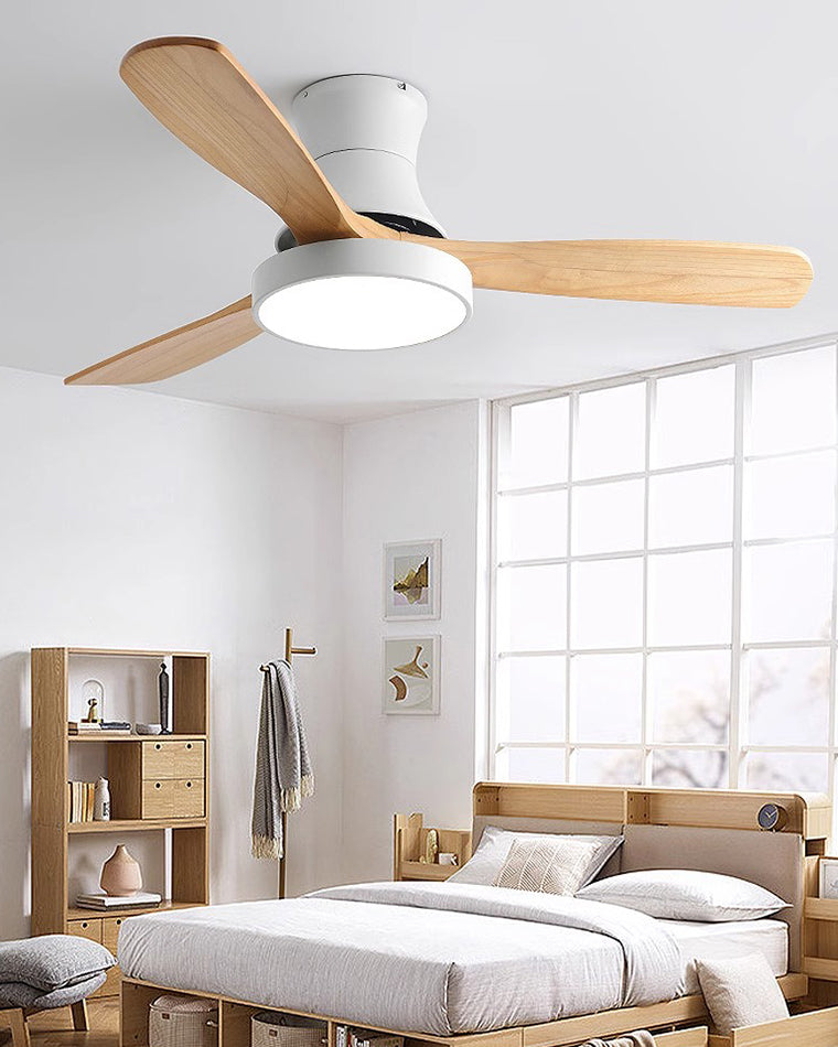 WOMO 3 Wood Blade Hugger Lampe de ventilateur de plafond-WM5120