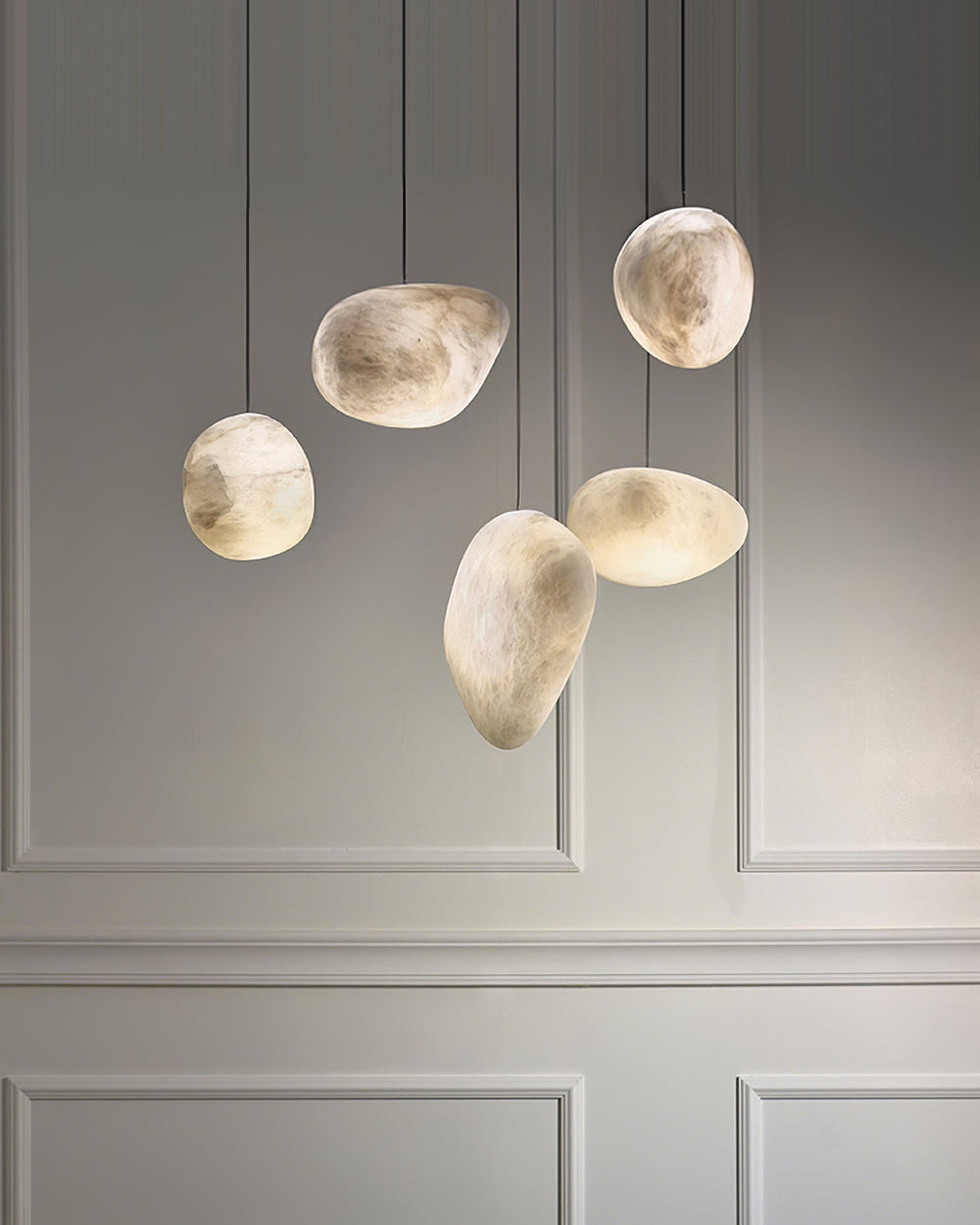 WOMO-WM2868 Irregular Alabaster Pendant Light
