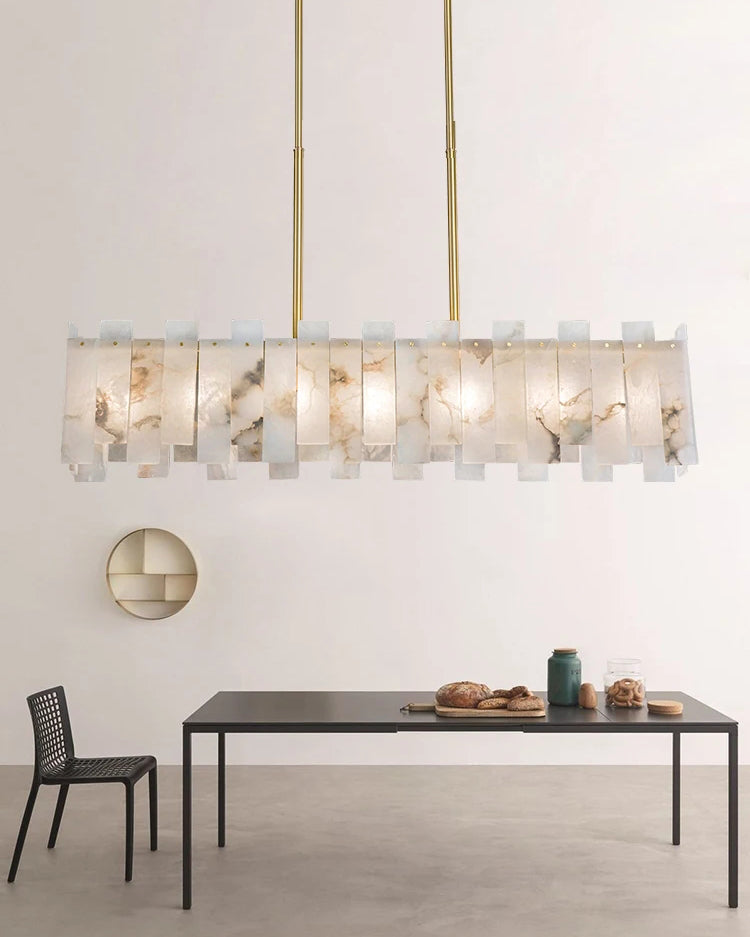 Lustre rectangulaire en alabâtre WOMO-WM2856