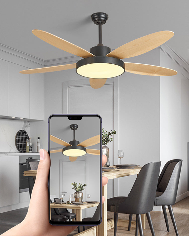 Lampe de ventilateur de plafond moderne WOMO 5 pales-WM5131