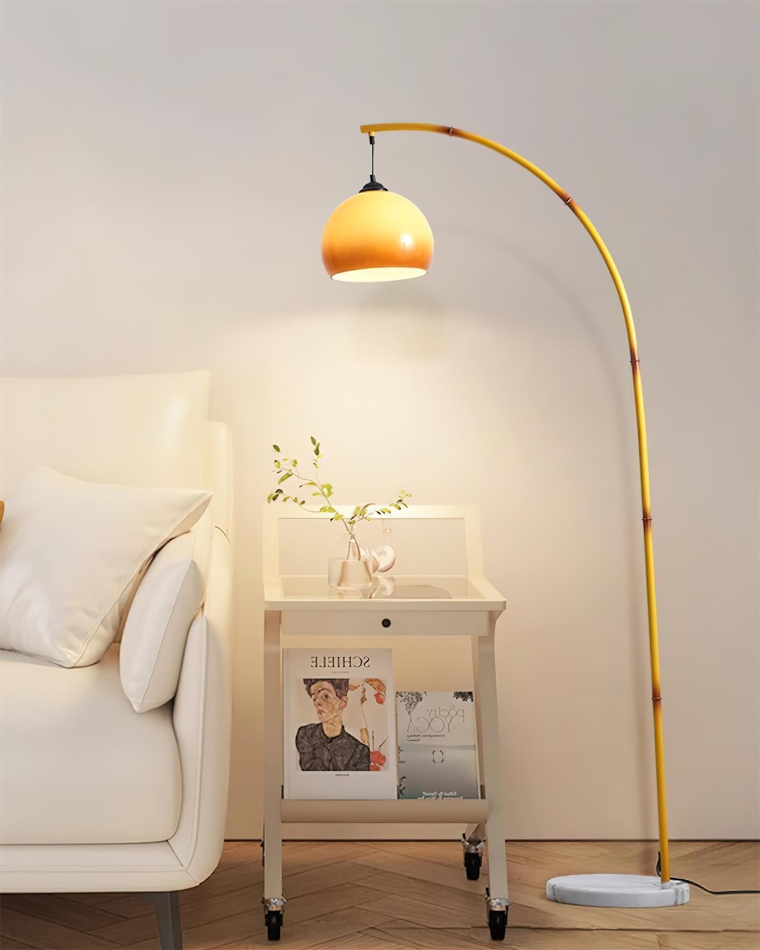 WOMO Lampe sur Pied Arc Bambou Suspendue - WM7133