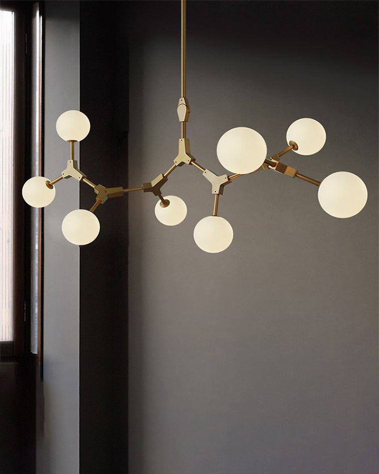 Lustre en verre dépoli à bulles de branchement WOMO-WM2514