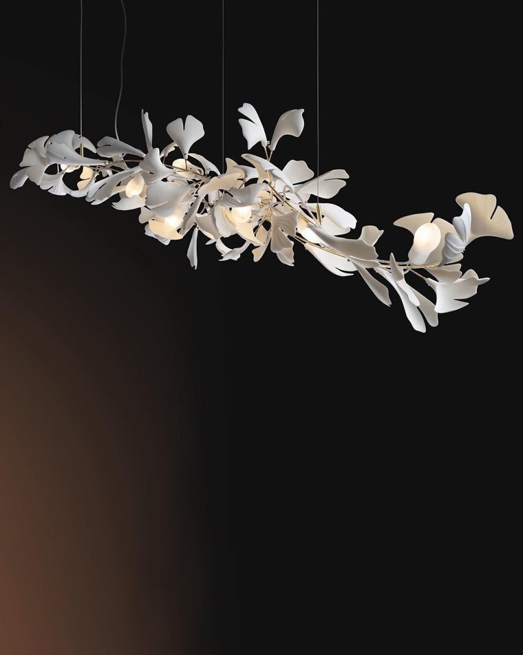 WOMO Lustre Long Feuille de Ginkgo Céramiqu Décorative-WM2430