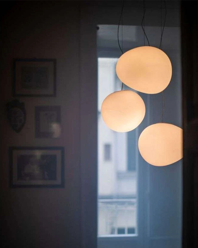 WOMO Suspension Boule Verre Blanc Moderne-WM2497