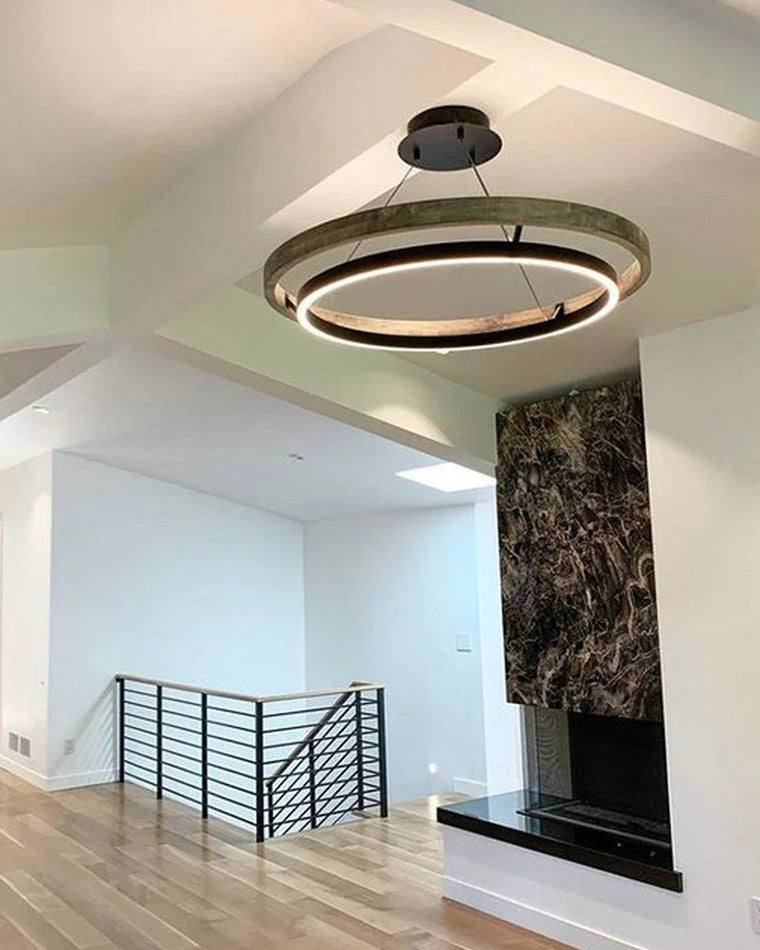 WOMO Wooden LED Ring Chandelier-WM2492