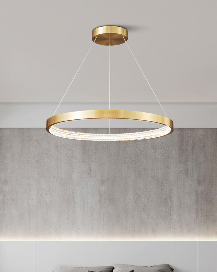 WOMO Lustre Anneaux Led Doré/Noir-WM2357
