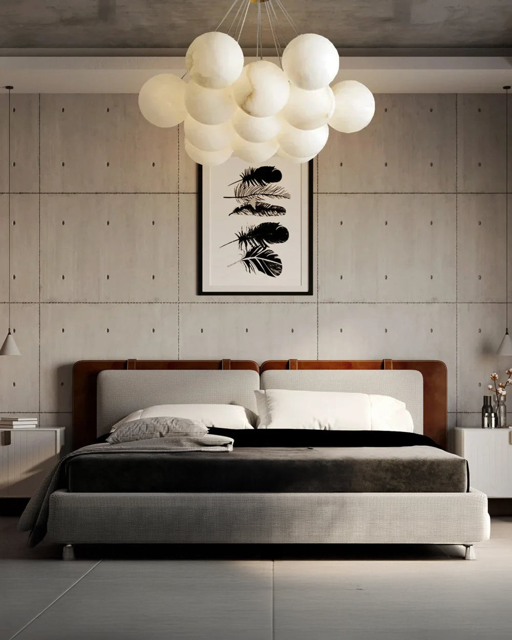 WOMO Alabaster Bubble Cluster Chandelier-WM2865
