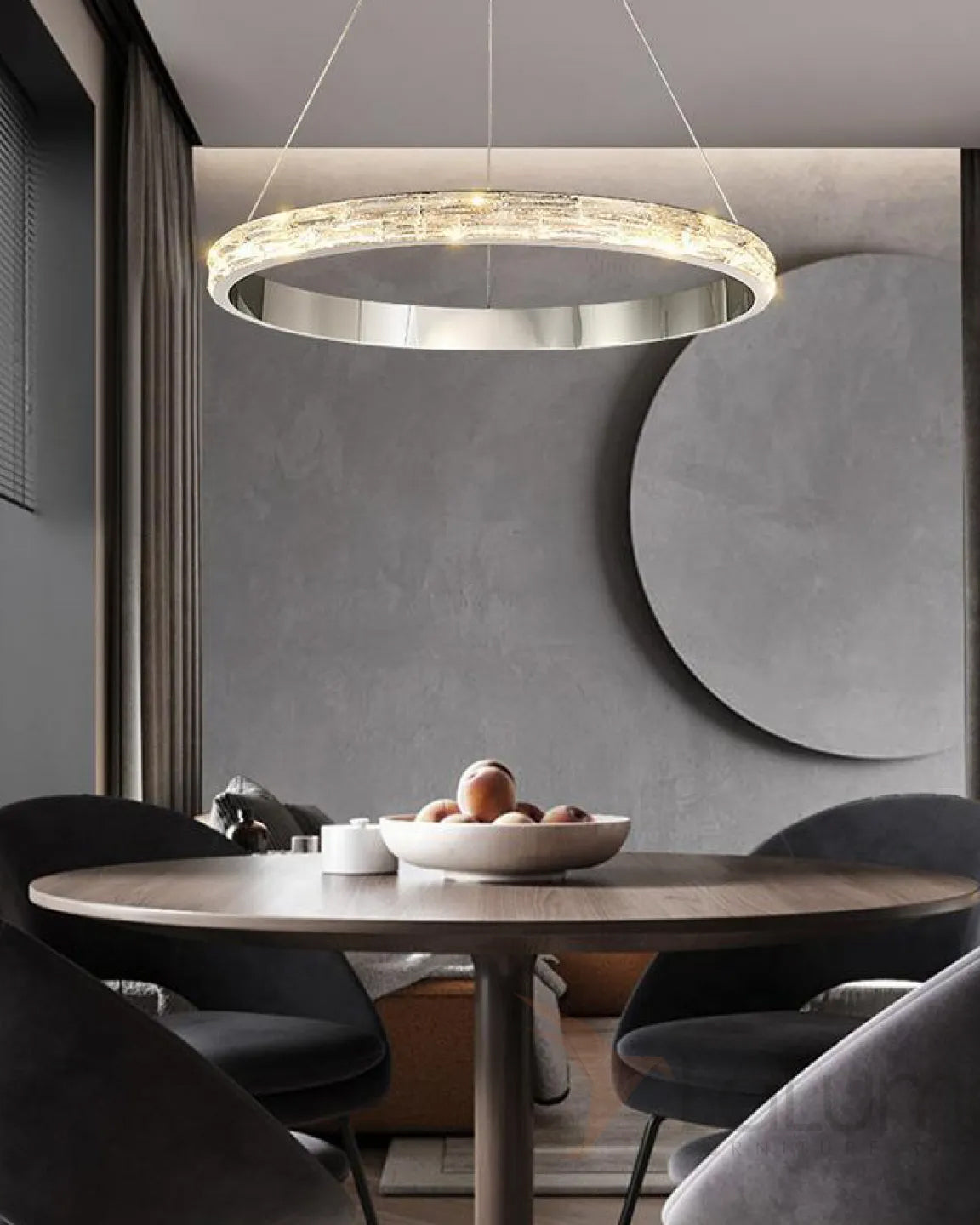 WOMO Lustre Cercle Led Cristal Chrome-WM2491a