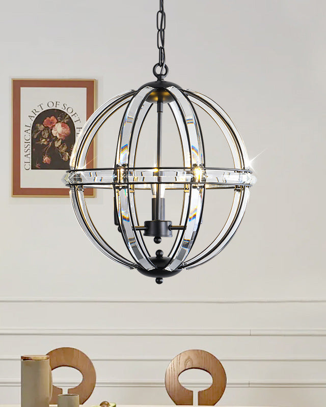 Lustre WOMO Cage Crystal Orb-WM2595