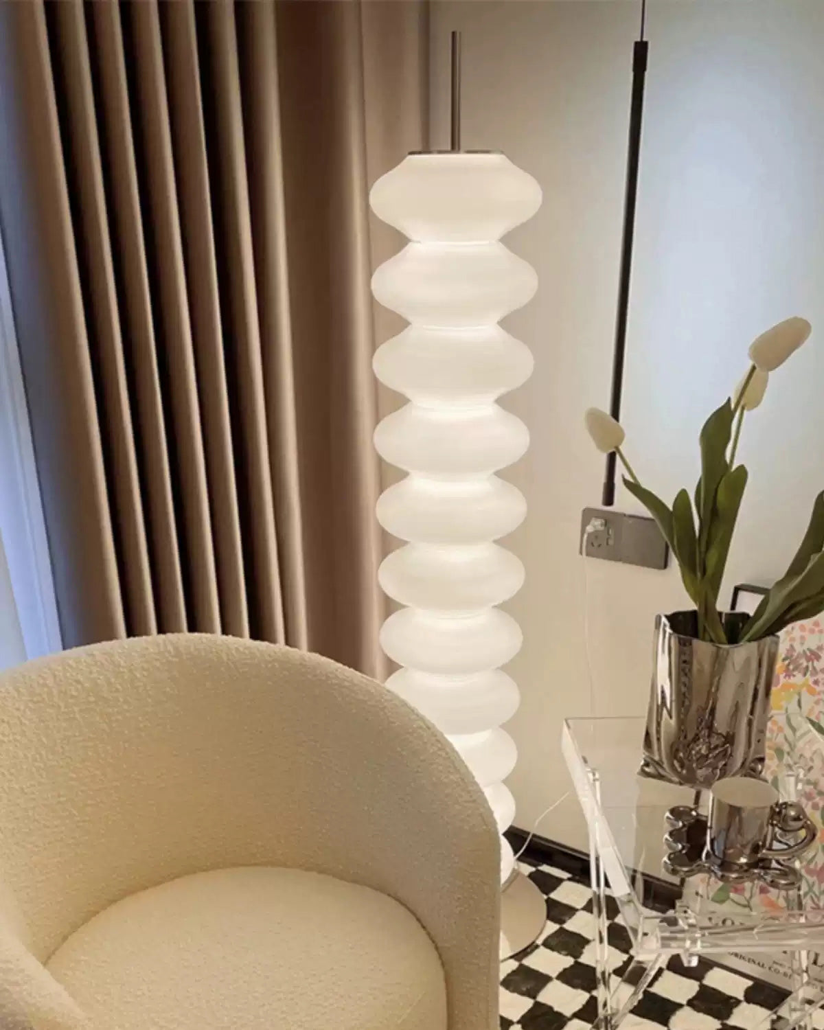 WOMO Lampe sur Pied Boules de Verre Empilées - WM7127