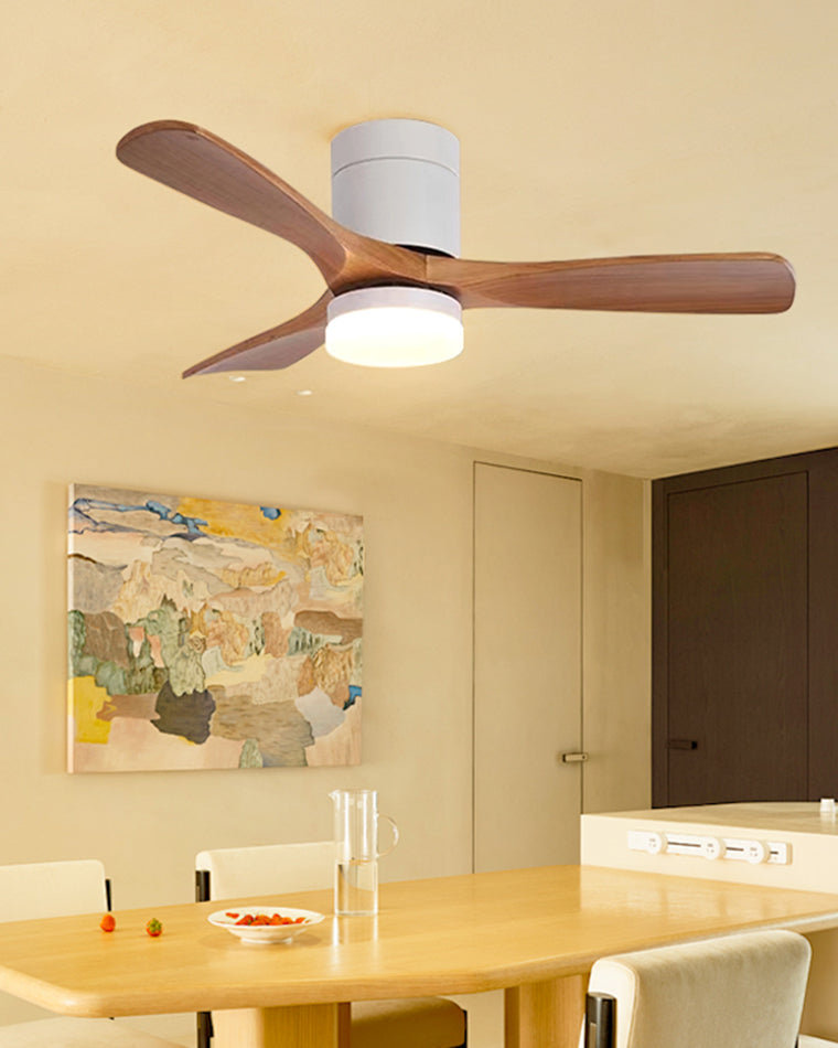 WOMO 3 Wood Blade Hugger Lampe de ventilateur de plafond-WM5116