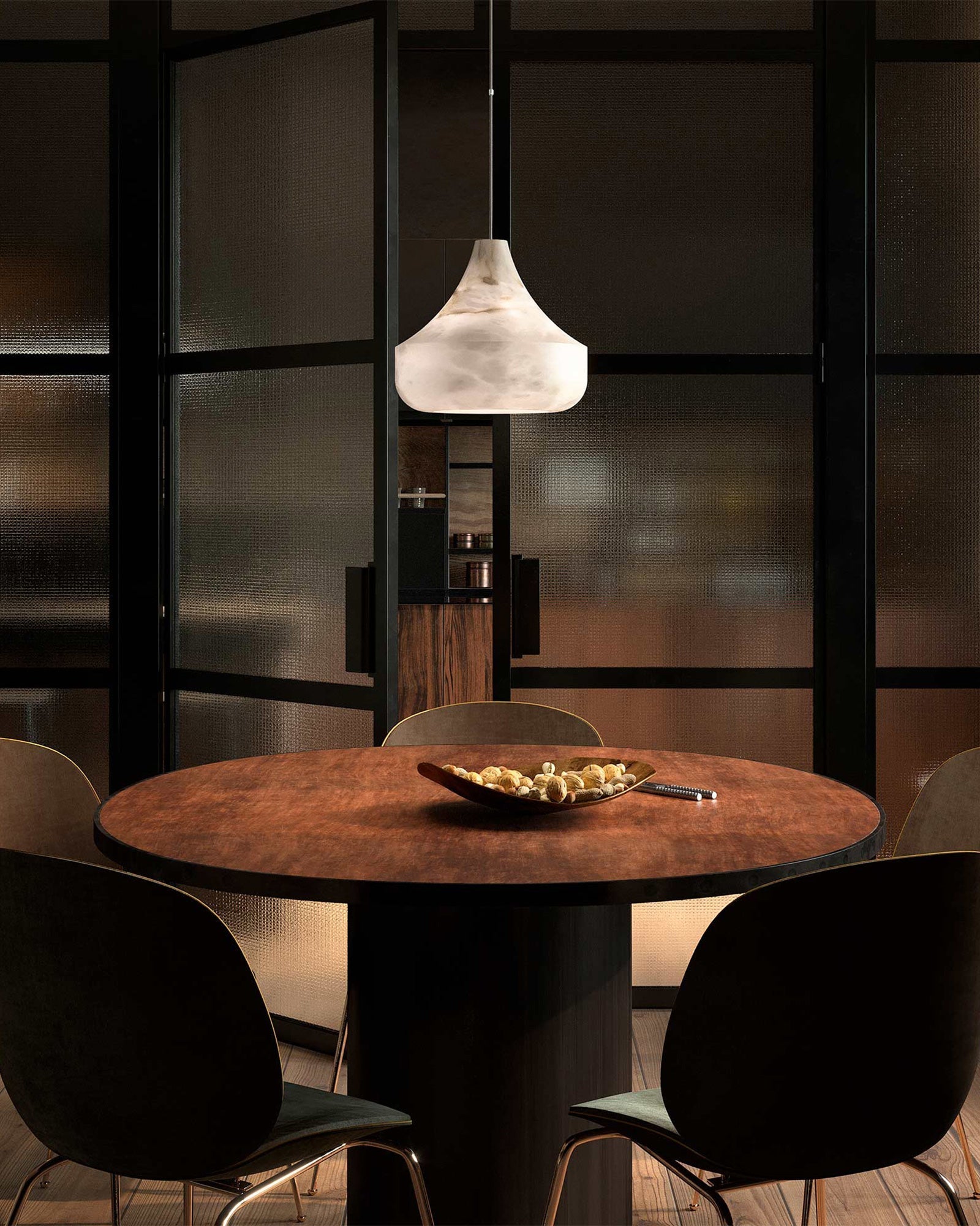 WOMO-WM2905 Cone Alabaster Pendant Light