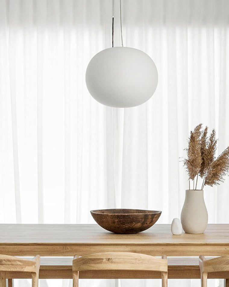 WOMO Suspension Boule Verre Blanc pour Cuisine-WM2496