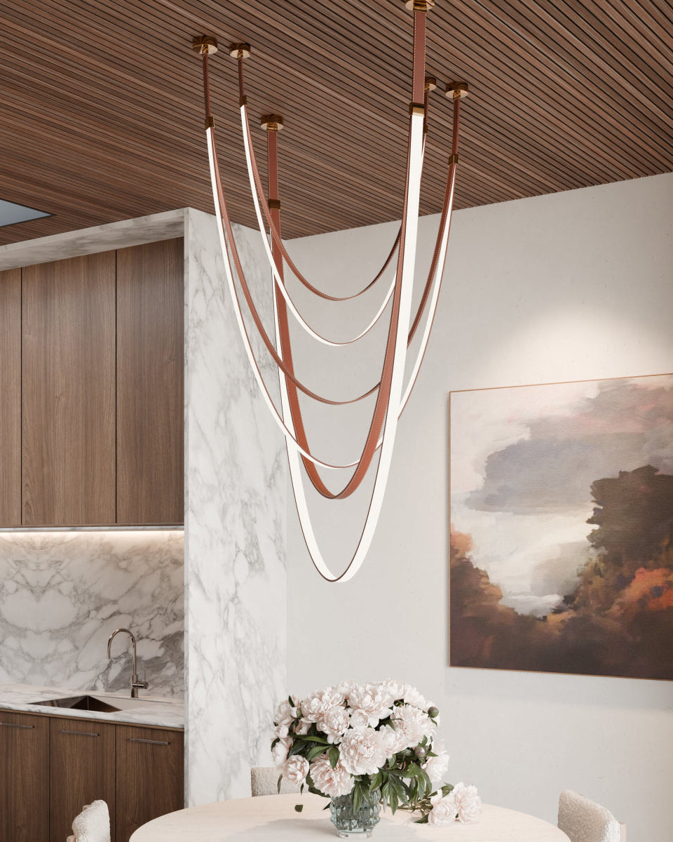 WOMO Lustre Simili-Cuir Led Décorative-WM2908