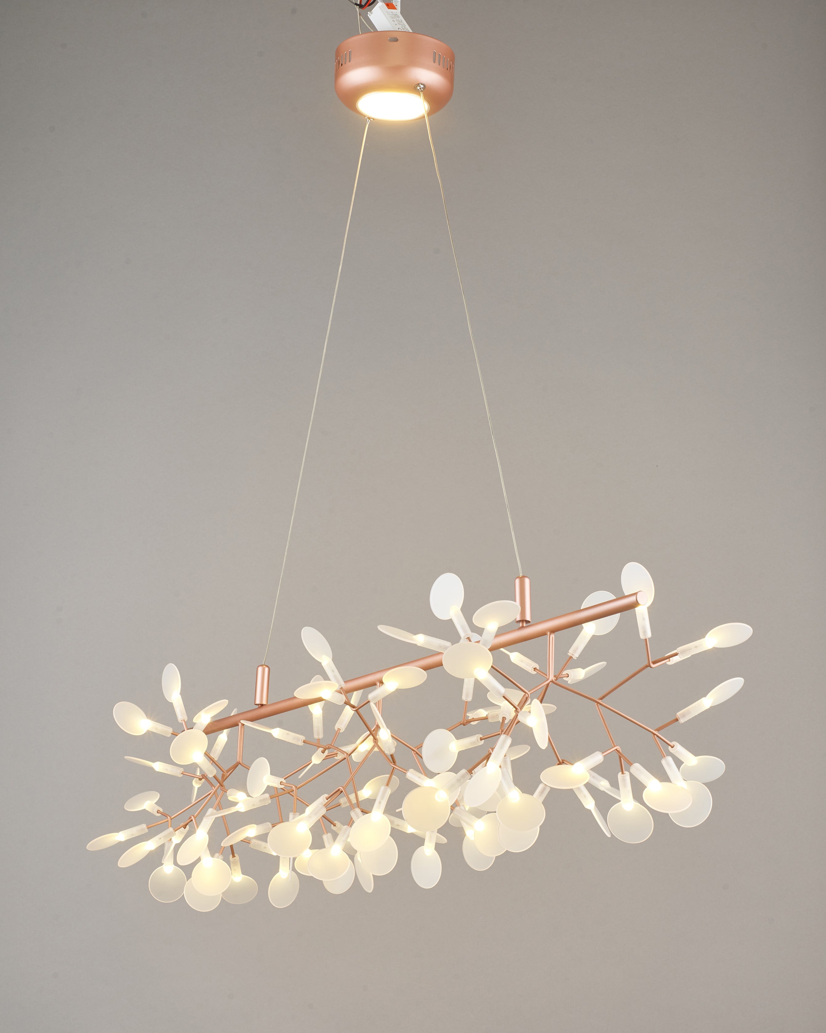 WOMO Lustre Linéaire Branche Led Rose Doré-WM2436