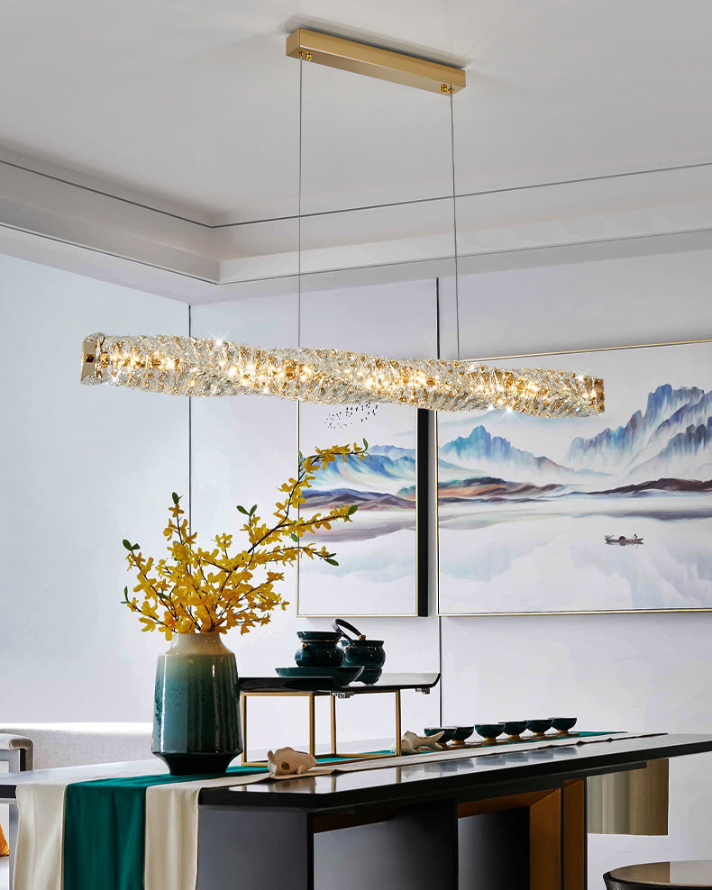 WOMO Suspension Lineaire Cristal pour Salle à Manger - WM2193