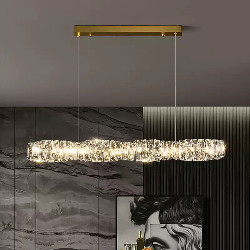 WOMO Suspension Lineaire Cristal pour Salle à Manger - WM2193