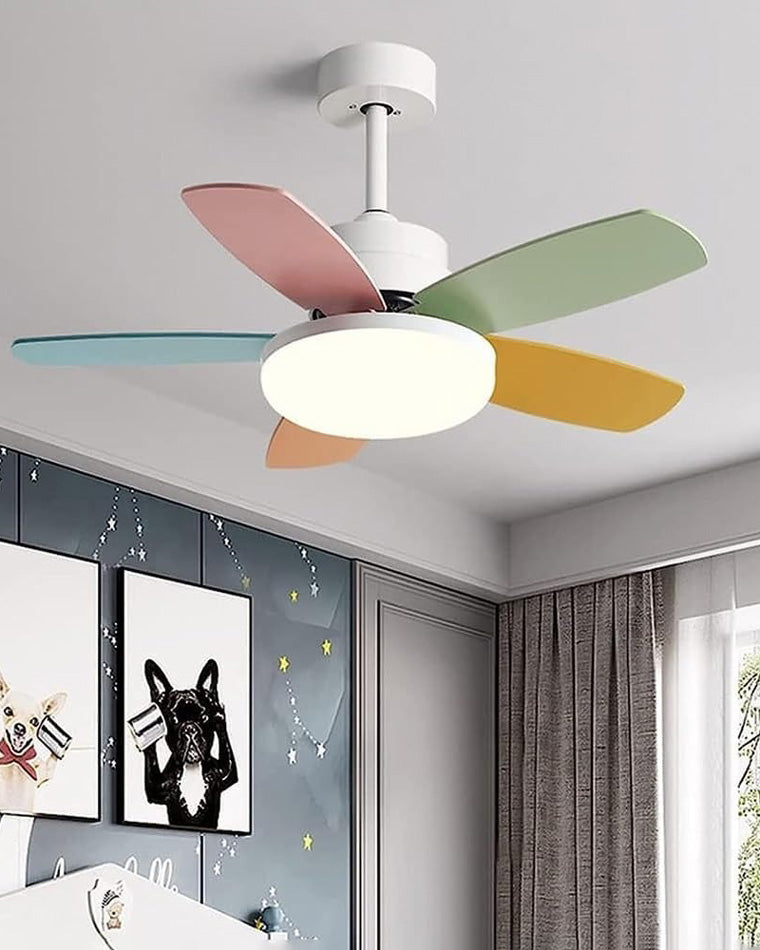 WOMO 5 Pale Scandi Lampe de ventilateur de plafond-WM5089