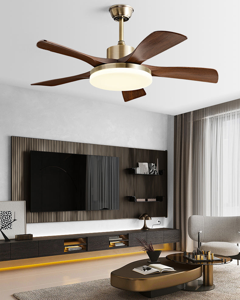Ventilateur de plafond WOMO à 5 pales avec lumière vive - WM5163
