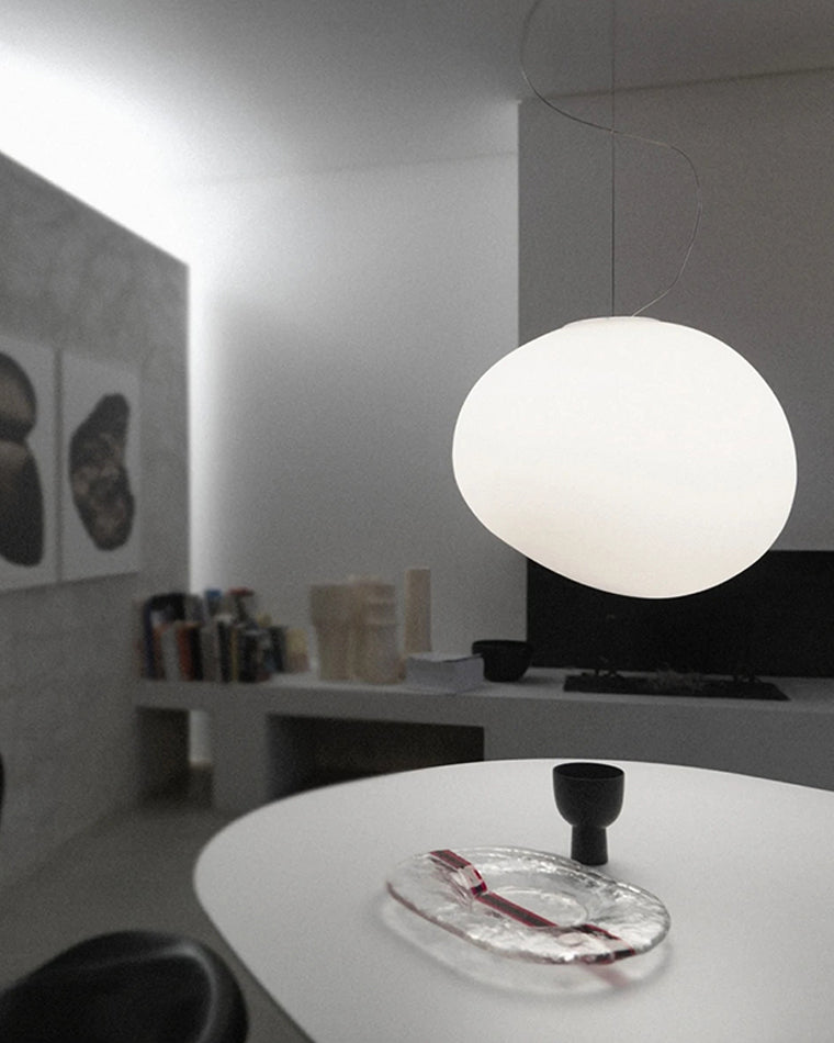 WOMO Suspension Boule Verre Blanc Moderne-WM2497
